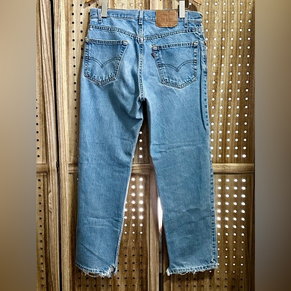 Levi's 550 Blue Straight Jeans Timeless Design 34W 30L - Picture 5 of 6